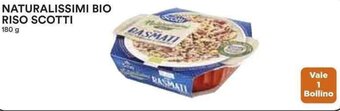 Coop NATURALISSIMI BIO RISO SCOTTI 180 g offerta
