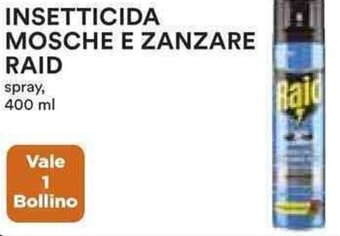 Coop INSETTICIDA MOSCHE E ZANZARE RAID spray, 400 ML offerta