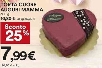 Coop TORTA CUORE AUGURI MAMMA 300 g offerta