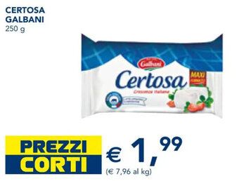 Esselunga CERTOSA GALBANI 250 g offerta