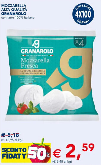 Esselunga MOZZARELLA ALTA QUALITÀ GRANAROLO con latte 100% italiano offerta