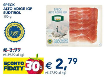Esselunga SPECK ALTO ADIGE IGP SÜDTIROL 100 g offerta