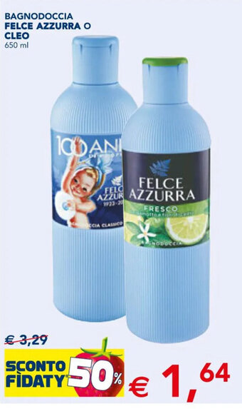 Esselunga BAGNODOCCIA FELCE AZZURRA O CLEO 650 ml offerta