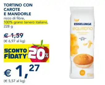 TORTINO CON CAROTE E MANDORLE 228 g