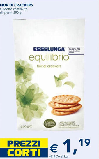 Esselunga FIOR DI CRACKERS a ridotto contenuto di grassi, 250 g offerta