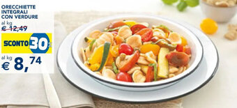 Esselunga ORECCHIETTE INTEGRALI CON VERDURE offerta