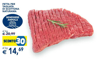 Esselunga FETTA PER TAGLIATA DI SCOTTONA NATURAMA offerta