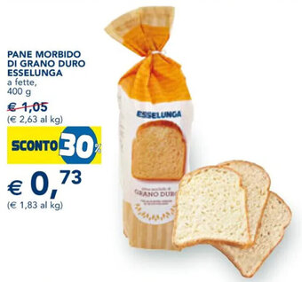 Esselunga PANE MORBIDO DI GRANO DURO ESSELUNGA 400 g offerta