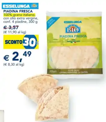 Esselunga PIADINA FRESCA conf. 4 piadine, 300 g offerta