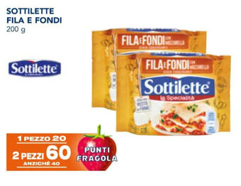 Esselunga SOTTILETTE FILA E FONDI 200 g offerta