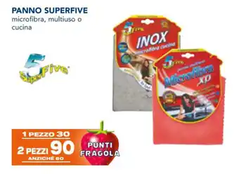 Esselunga PANNO SUPERFIVE microfibra, multiuso o cucina offerta