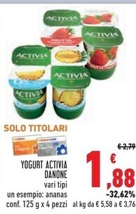 Conad Danone yogurt activia offerta