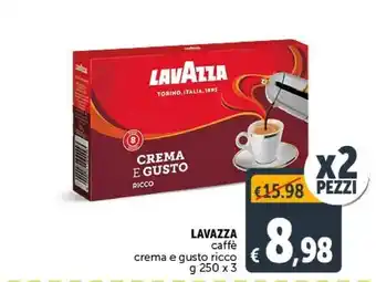 Gourmet Déco Lavazza caffe crema e gusto ricco g 250 x 3 offerta