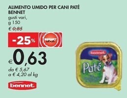 Bennet Bennet - alimento umido per cani paté offerta