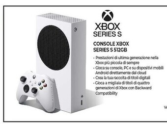 Expert Microsoft xbox series s 512 gb wi-fi bianco offerta