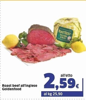 Sigma Golden food roast beef all'inglese offerta