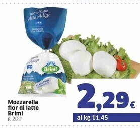 Sigma Brimi mozzarella fior di latte offerta