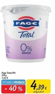 Carrefour Market Fage total 0% offerta