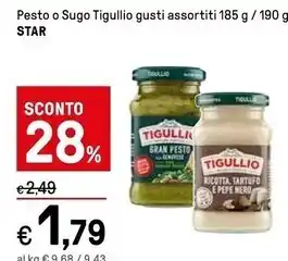 Iper La Grande Star pesto o sugo tigullio gusti assortiti offerta