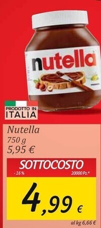 Carrefour Market Ferrero nutella offerta