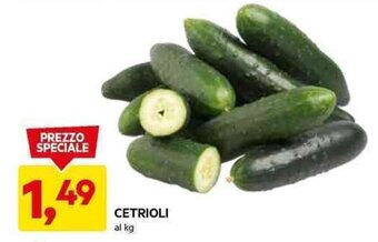 DPiù CETRIOLI al kg offerta