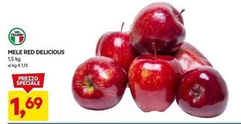 DPiù MELE RED DELICIOUS 1,5 kg offerta