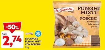 DPiù LE GIOIOSE FUNGHI MISTI CON PORCINI 1 kg offerta