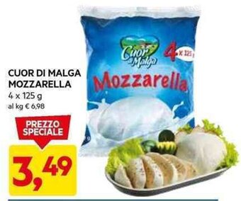 DPiù CUOR DI MALGA MOZZARELLA 4 x 125 g offerta