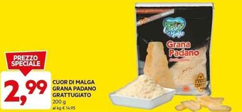 DPiù CUOR DI MALGA GRANA PADANO GRATTUGIATO 200 g offerta
