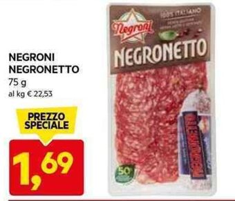 DPiù NEGRONI NEGRONETTO 75 g offerta