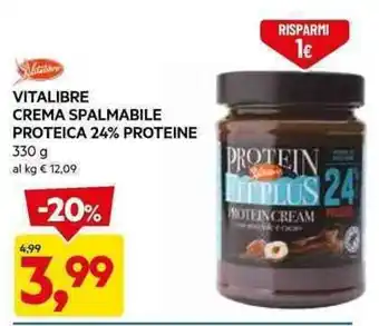 DPiù Nations VITALIBRE CREMA SPALMABILE PROTEICA 24% PROTEINE 330 g offerta
