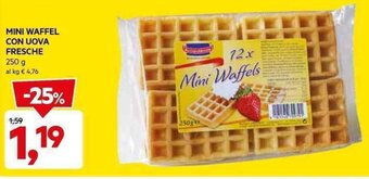 MINI WAFFEL CON UOVA FRESCHE 250 g