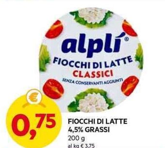 FIOCCHI DI LATTE 4,5% GRASSI 200 g