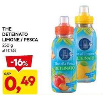 DPiù THE DETEINATO LIMONE / PESCA 250 g offerta