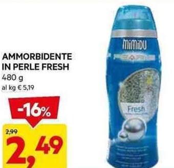 DPiù AMMORBIDENTE IN PERLE FRESH 480 g offerta