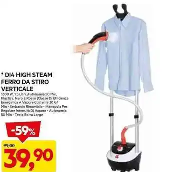 DPiù * D14 HIGH STEAM FERRO DA STIRO VERTICALE offerta