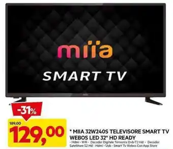 * MIIA 32W240S TELEVISORE SMART TV WEBOS LED 32" HD READY