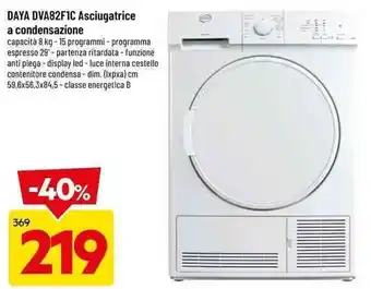 DPiù DAYA DVA82F1C Asciugatrice a condensazione offerta