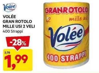 DPiù VOLÉE GRAN ROTOLO MILLE USI 2 VELI 400 Strappi offerta
