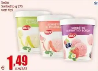 Elite Selex Sorbetto g 275 vari tipi offerta