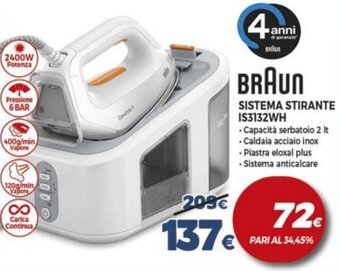 Expert Braun SISTEMA STIRANTE IS3132WH offerta