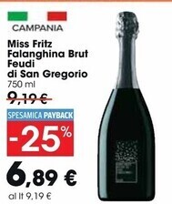 Carrefour Market Feudi di san gregorio miss fritz falanghina brut offerta