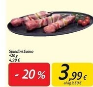 Carrefour Market Spiedini suino offerta