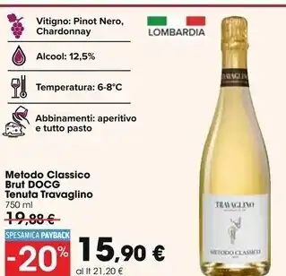 Carrefour Market Tenuta travaglino - metodo classico brut docg offerta