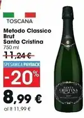 Carrefour Market Santa cristina metodo classico brut offerta