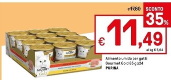 Iper La Grande Purina alimento umido per gatti gourmet gold offerta