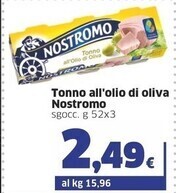 Sigma Nostromo tonno all'olio di oliva offerta