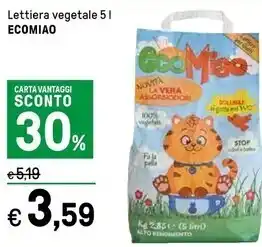 Iper La Grande Ecomiao lettiera vegetale offerta