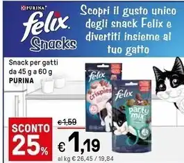 Iper La Grande Purina snack per gatti offerta
