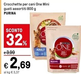 Iper La Grande Purina crocchette per cani one mini offerta